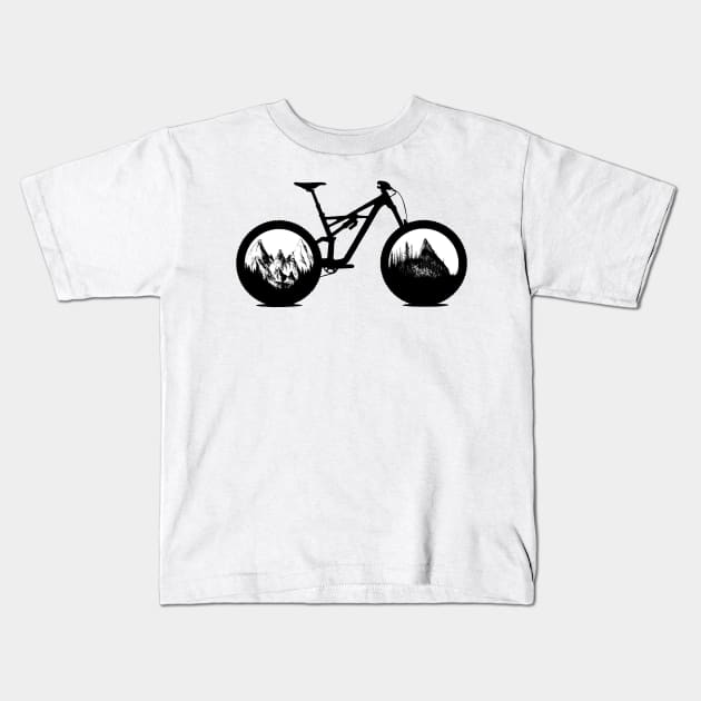 Mtb offroad Kids T-Shirt by meryrianaa